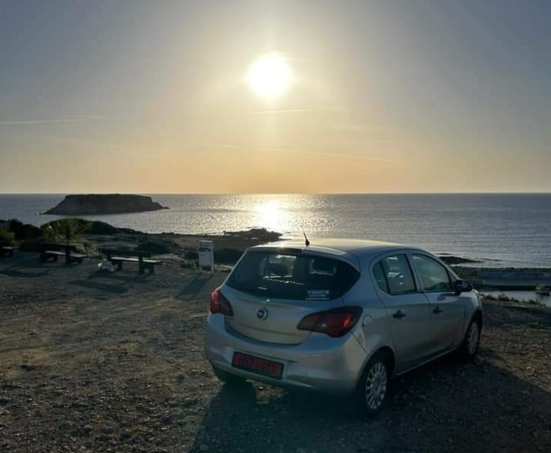 Car at scenic ocean viewpoint