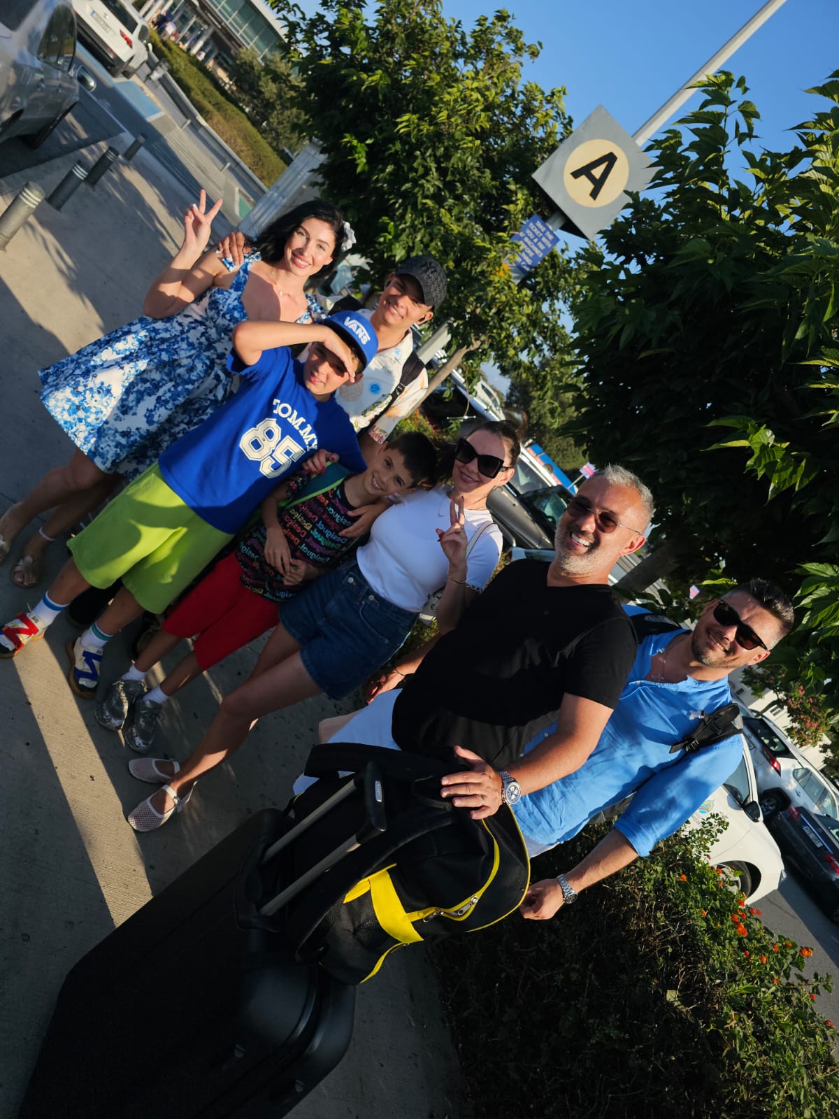 Group of happy customers